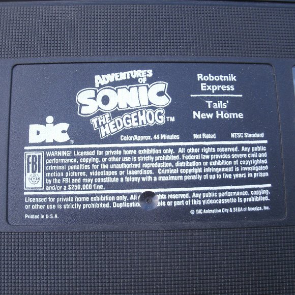 Sonic the Hedgehog Robotnik Express VHS anime tape - Picture 10 of 16